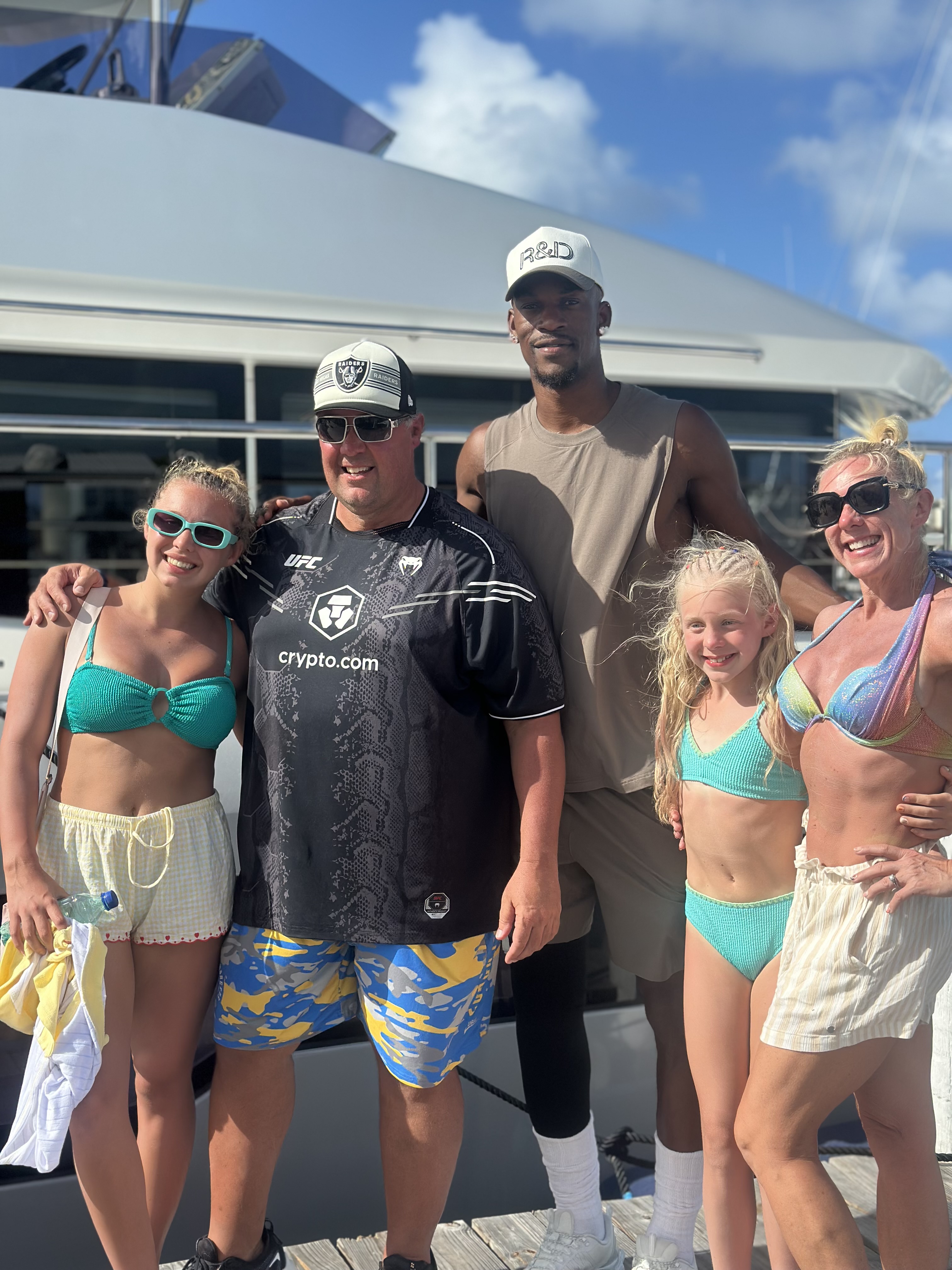 Family portrait aboard the yacht