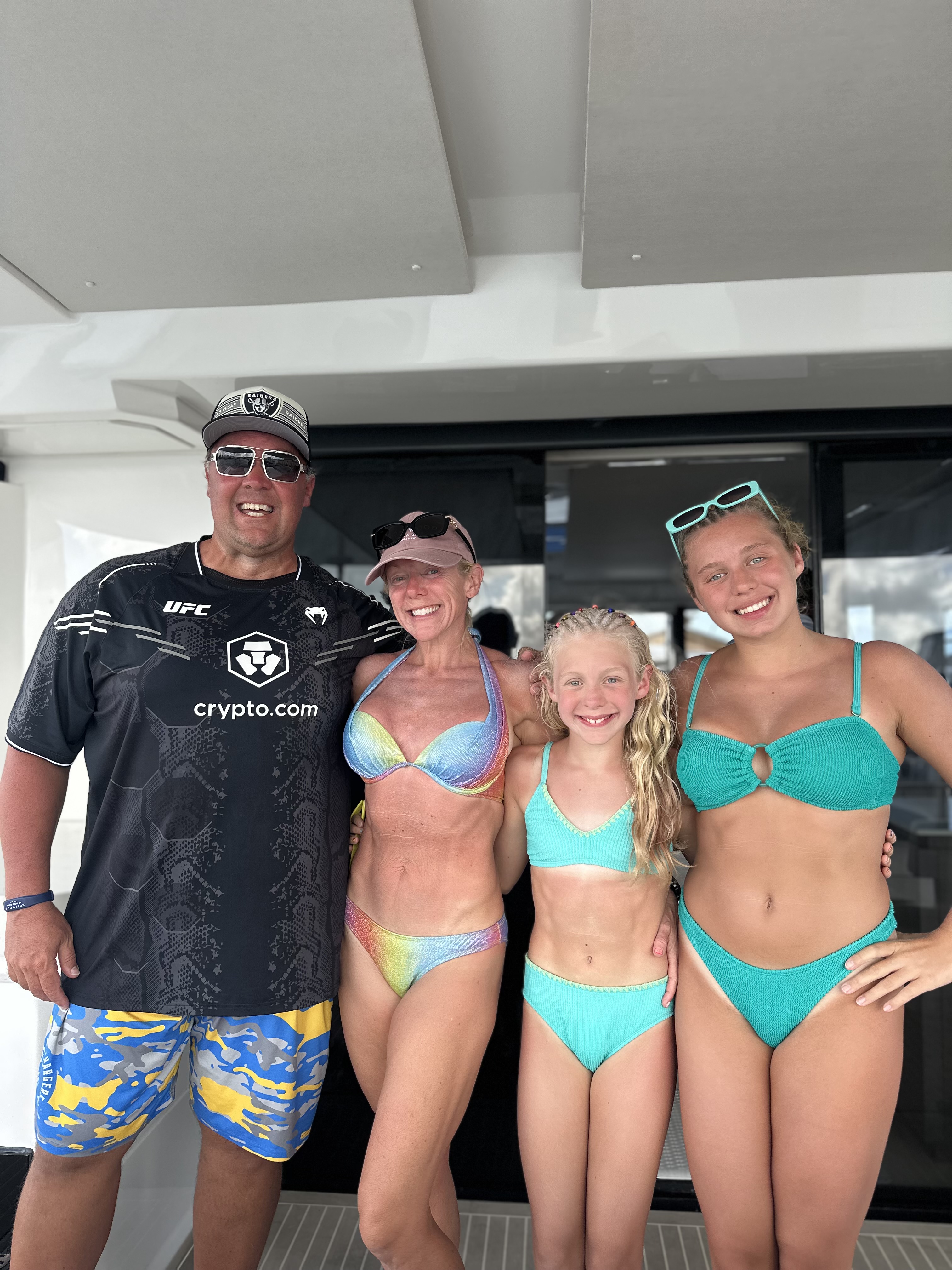 Guests enjoying a private charter on deck
